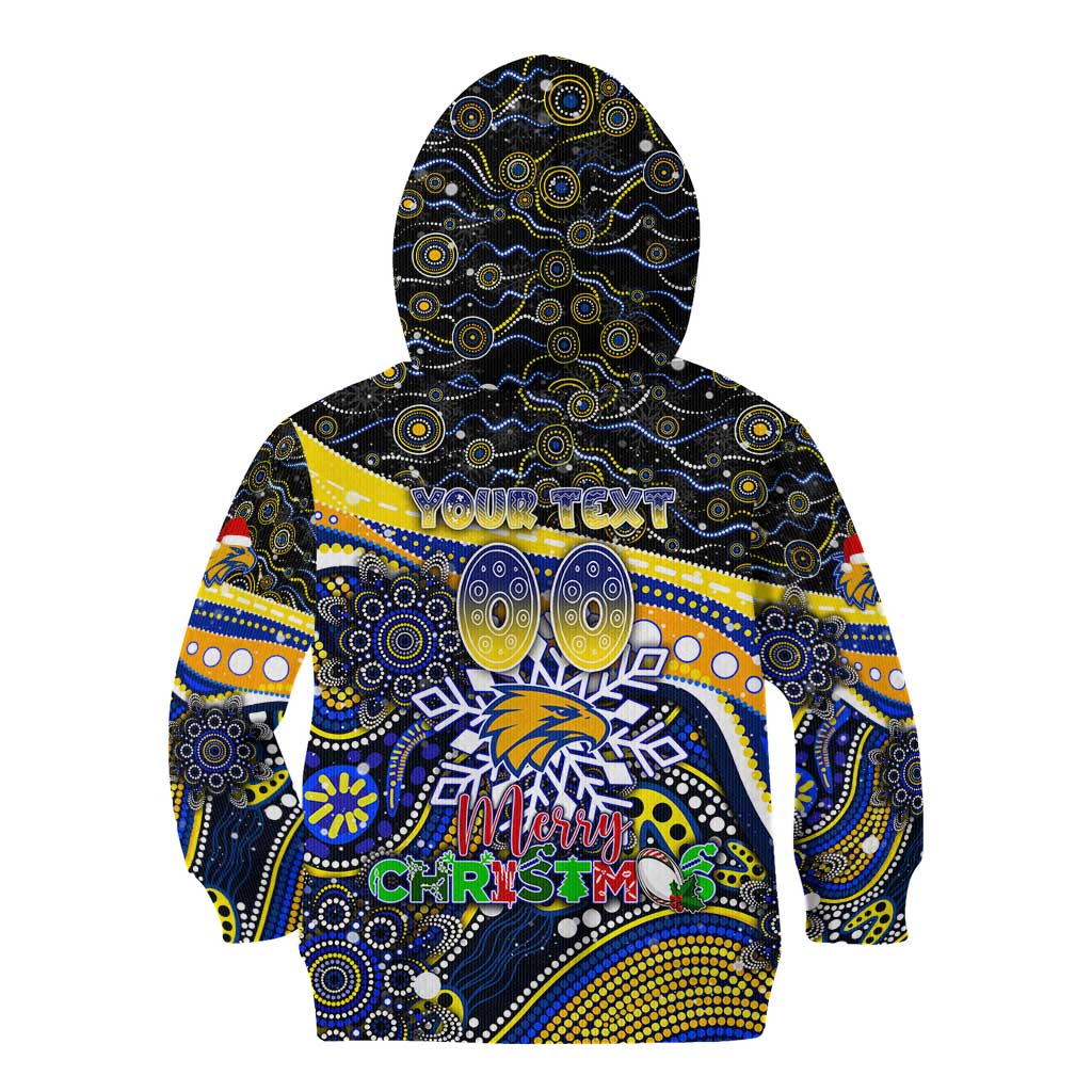 Merry Christmas AFL Eagles Kid Hoodie Aboriginal Santa Football Mascot