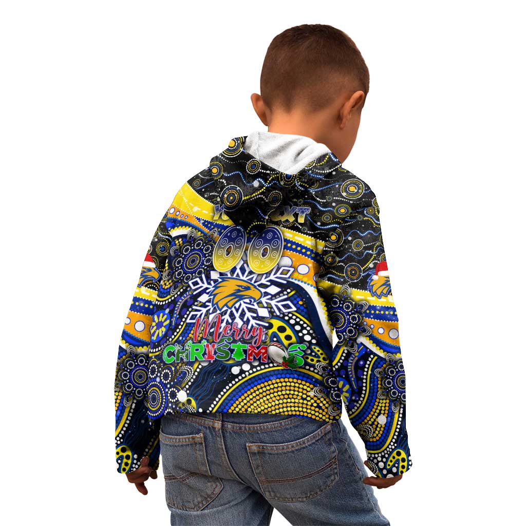 Merry Christmas AFL Eagles Kid Hoodie Aboriginal Santa Football Mascot