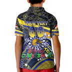 Merry Christmas AFL Eagles Kid Polo Shirt Aboriginal Santa Football Mascot
