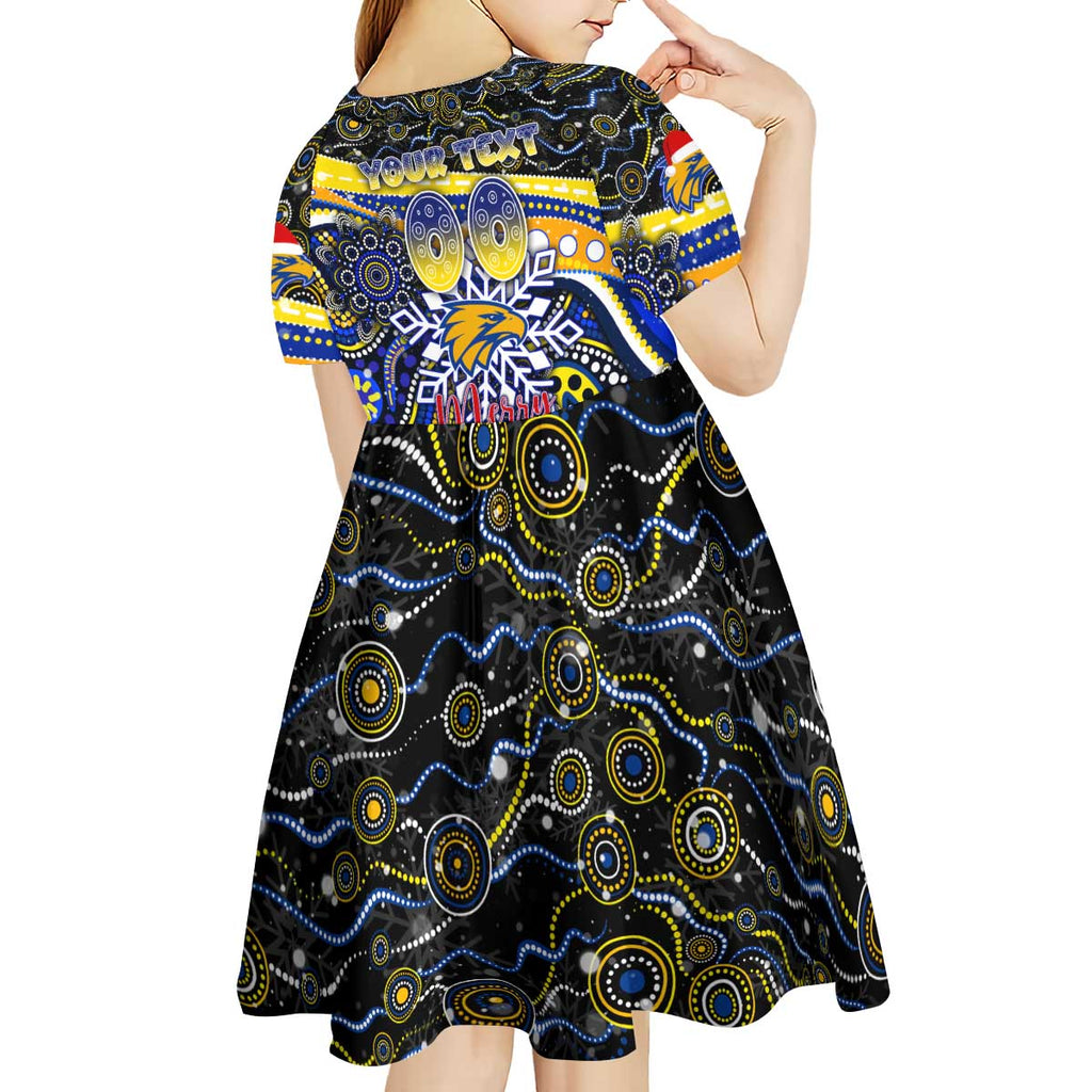 Merry Christmas AFL Eagles Kid Short Sleeve Dress Aboriginal Santa Football Mascot