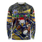 Merry Christmas AFL Eagles Long Sleeve Shirt Aboriginal Santa Football Mascot