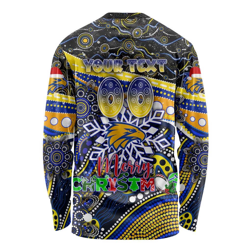 Merry Christmas AFL Eagles Long Sleeve Shirt Aboriginal Santa Football Mascot