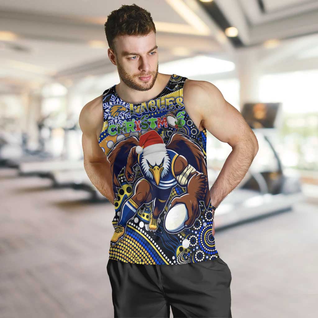 Merry Christmas AFL Eagles Men Tank Top Aboriginal Santa Football Mascot