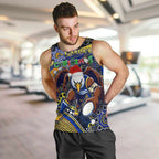 Merry Christmas AFL Eagles Men Tank Top Aboriginal Santa Football Mascot