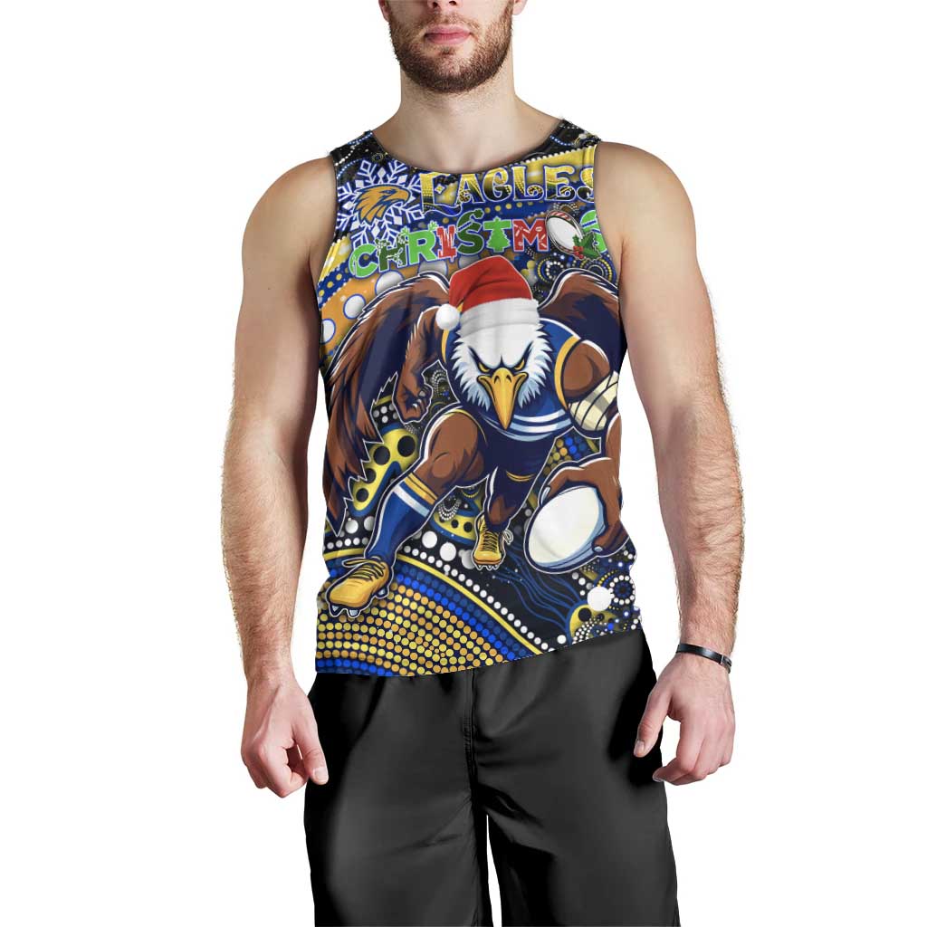 Merry Christmas AFL Eagles Men Tank Top Aboriginal Santa Football Mascot