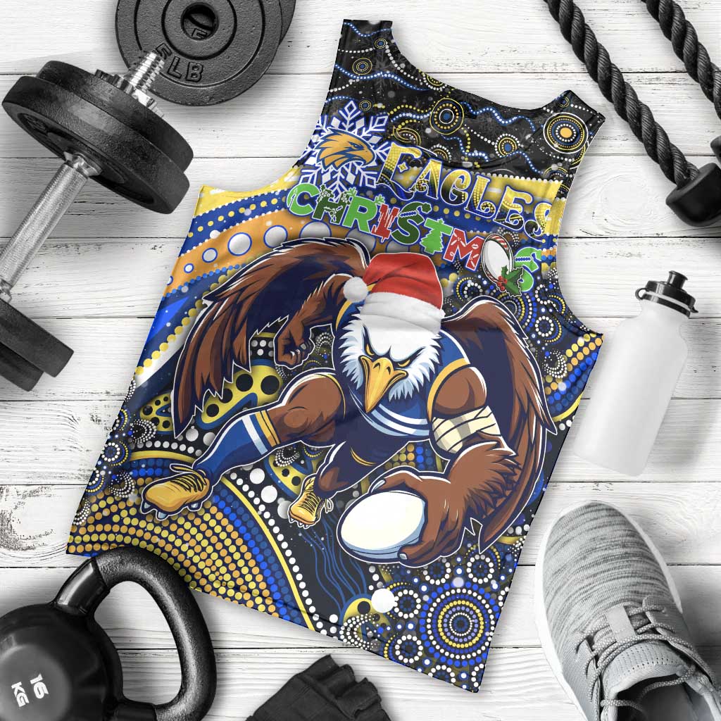 Merry Christmas AFL Eagles Men Tank Top Aboriginal Santa Football Mascot
