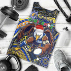Merry Christmas AFL Eagles Men Tank Top Aboriginal Santa Football Mascot