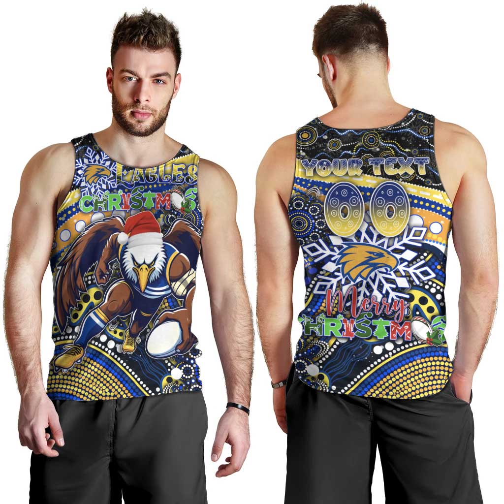 Merry Christmas AFL Eagles Men Tank Top Aboriginal Santa Football Mascot
