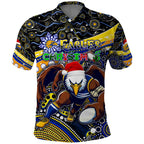 Merry Christmas AFL Eagles Polo Shirt Aboriginal Santa Football Mascot