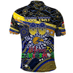 Merry Christmas AFL Eagles Polo Shirt Aboriginal Santa Football Mascot