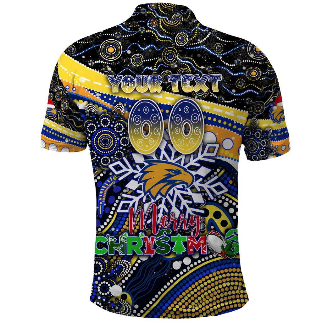 Merry Christmas AFL Eagles Polo Shirt Aboriginal Santa Football Mascot