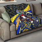 Merry Christmas AFL Eagles Quilt Aboriginal Santa Football Mascot