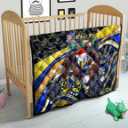 Merry Christmas AFL Eagles Quilt Aboriginal Santa Football Mascot
