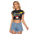 Merry Christmas AFL Eagles Raglan Cropped T Shirt Aboriginal Santa Football Mascot