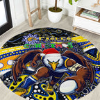 Merry Christmas AFL Eagles Round Carpet Aboriginal Santa Football Mascot