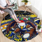 Merry Christmas AFL Eagles Round Carpet Aboriginal Santa Football Mascot