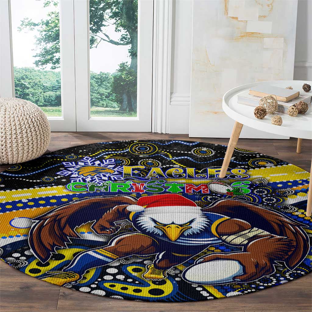 Merry Christmas AFL Eagles Round Carpet Aboriginal Santa Football Mascot