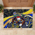 Merry Christmas AFL Eagles Rubber Doormat Aboriginal Santa Football Mascot