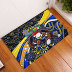 Merry Christmas AFL Eagles Rubber Doormat Aboriginal Santa Football Mascot