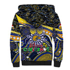 Merry Christmas AFL Eagles Sherpa Hoodie Aboriginal Santa Football Mascot