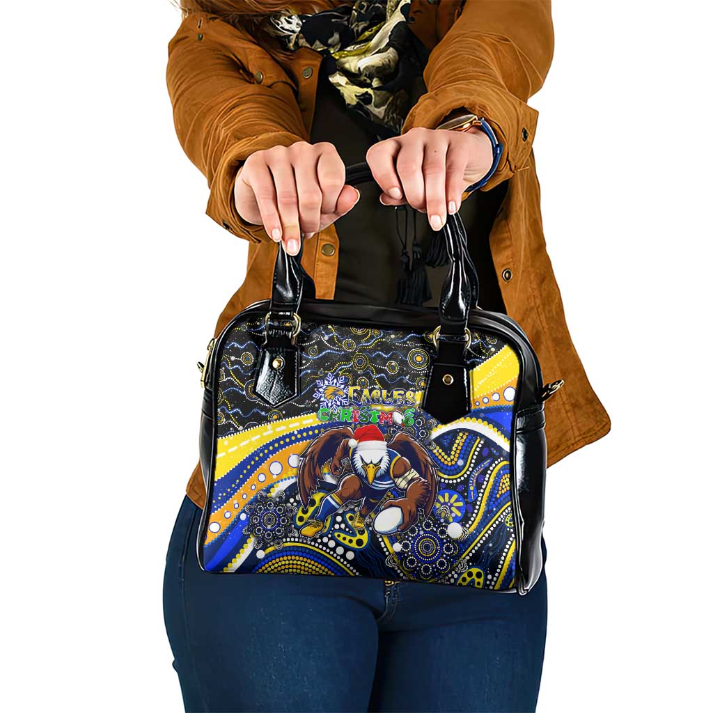 Merry Christmas AFL Eagles Shoulder Handbag Aboriginal Santa Football Mascot