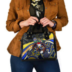 Merry Christmas AFL Eagles Shoulder Handbag Aboriginal Santa Football Mascot