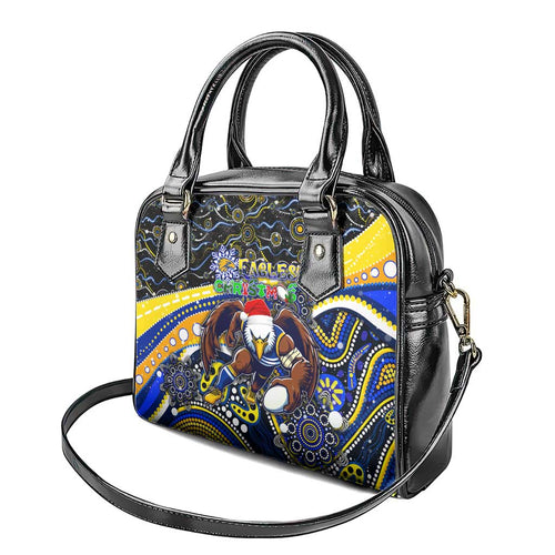Merry Christmas AFL Eagles Shoulder Handbag Aboriginal Santa Football Mascot