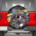 Merry Christmas AFL Eagles Spare Tire Cover Aboriginal Santa Football Mascot