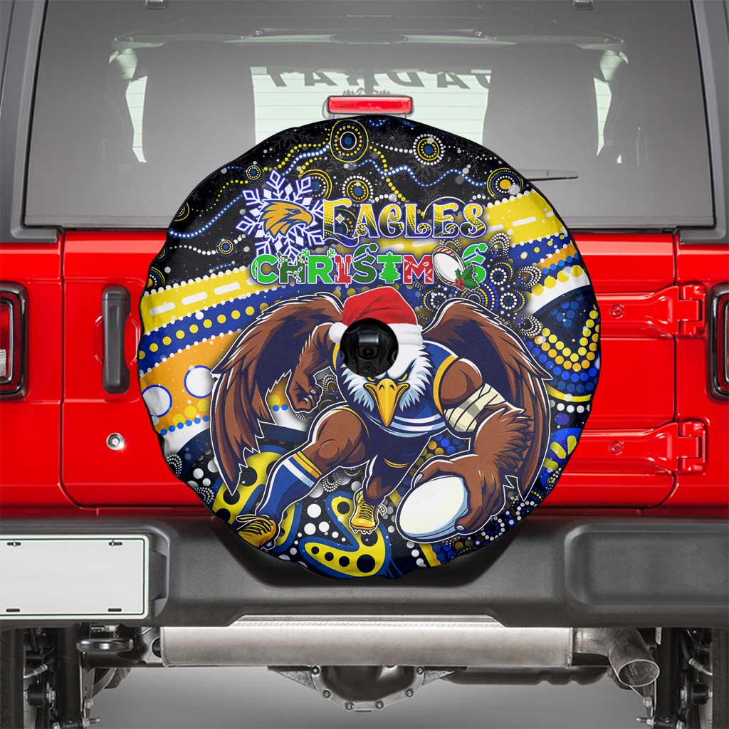 Merry Christmas AFL Eagles Spare Tire Cover Aboriginal Santa Football Mascot