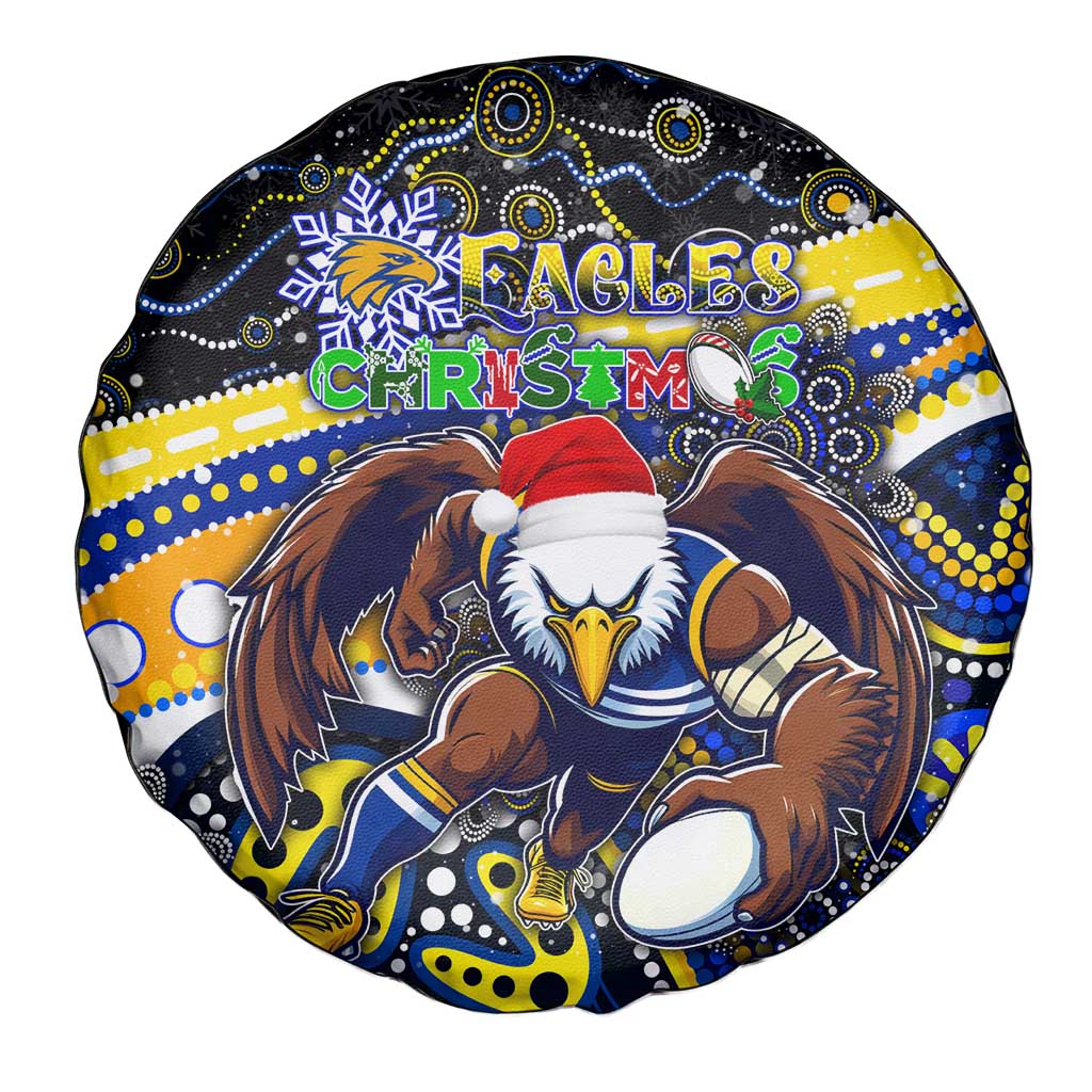 Merry Christmas AFL Eagles Spare Tire Cover Aboriginal Santa Football Mascot