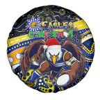 Merry Christmas AFL Eagles Spare Tire Cover Aboriginal Santa Football Mascot