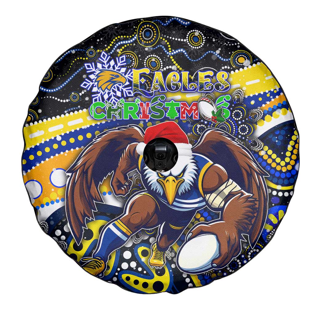 Merry Christmas AFL Eagles Spare Tire Cover Aboriginal Santa Football Mascot