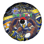 Merry Christmas AFL Eagles Spare Tire Cover Aboriginal Santa Football Mascot