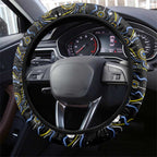 Merry Christmas AFL Eagles Steering Wheel Cover Aboriginal Santa Football Mascot