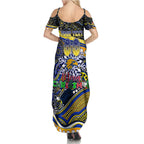 Merry Christmas AFL Eagles Summer Maxi Dress Aboriginal Santa Football Mascot