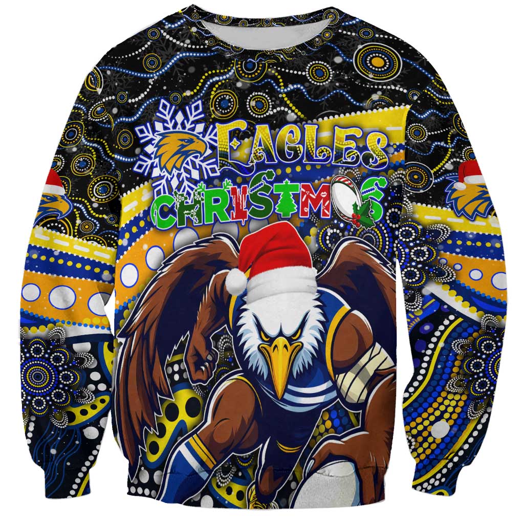 Merry Christmas AFL Eagles Sweatshirt Aboriginal Santa Football Mascot