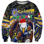 Merry Christmas AFL Eagles Sweatshirt Aboriginal Santa Football Mascot