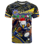 Merry Christmas AFL Eagles T Shirt Aboriginal Santa Football Mascot