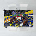 Merry Christmas AFL Eagles Tablecloth Aboriginal Santa Football Mascot