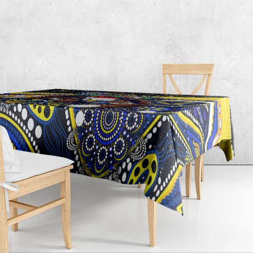 Merry Christmas AFL Eagles Tablecloth Aboriginal Santa Football Mascot