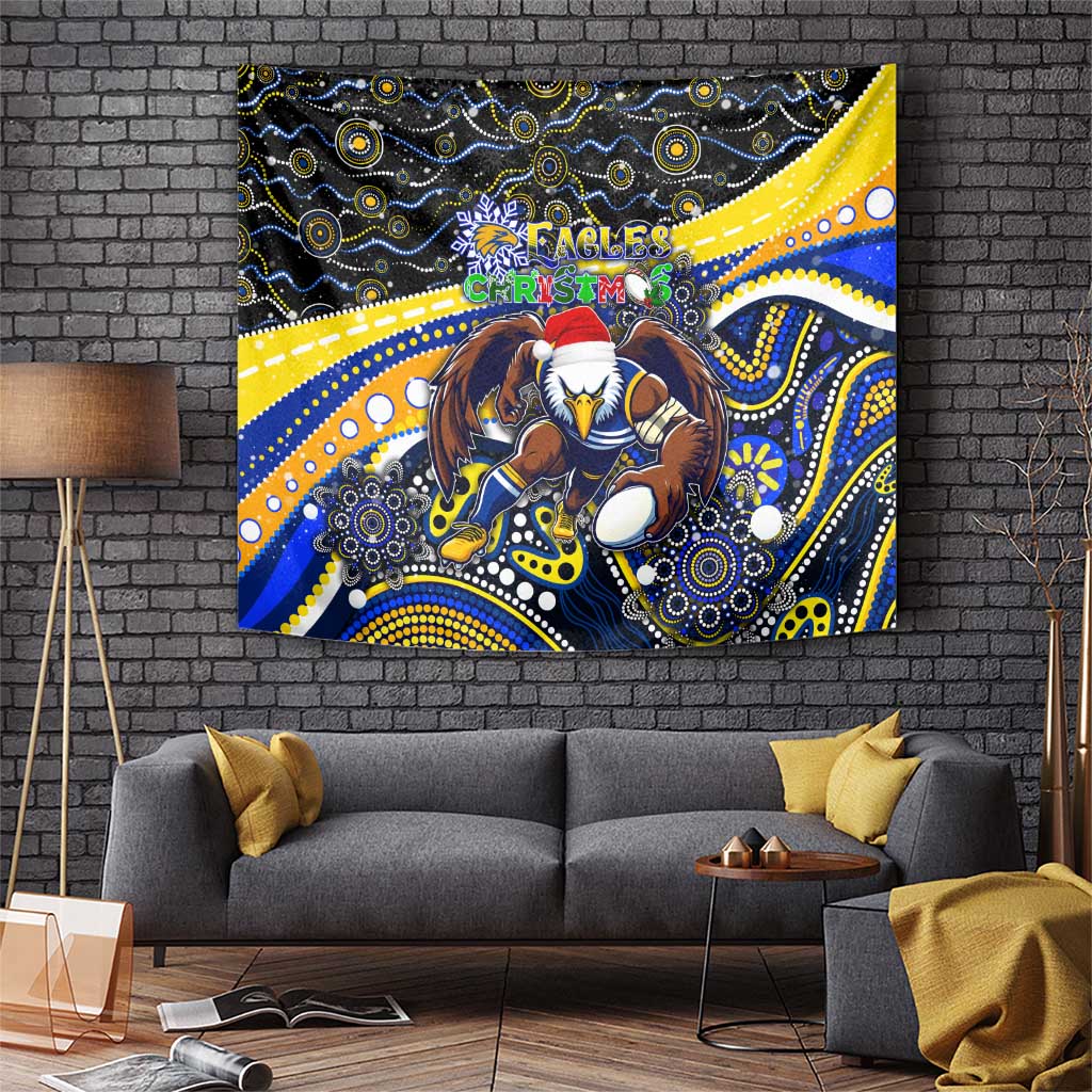 Merry Christmas AFL Eagles Tapestry Aboriginal Santa Football Mascot