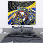 Merry Christmas AFL Eagles Tapestry Aboriginal Santa Football Mascot