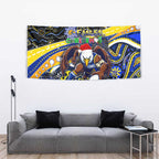 Merry Christmas AFL Eagles Tapestry Aboriginal Santa Football Mascot