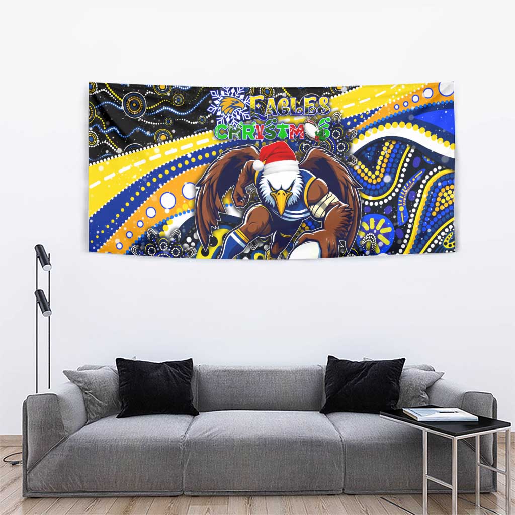 Merry Christmas AFL Eagles Tapestry Aboriginal Santa Football Mascot