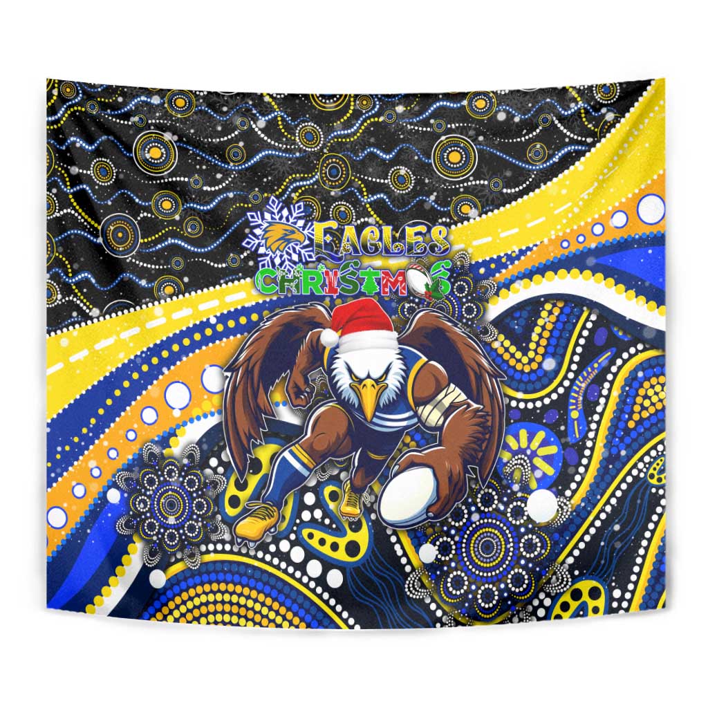 Merry Christmas AFL Eagles Tapestry Aboriginal Santa Football Mascot