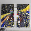 Merry Christmas AFL Eagles Window Curtain Aboriginal Santa Football Mascot