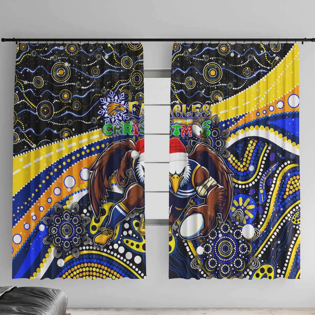 Merry Christmas AFL Eagles Window Curtain Aboriginal Santa Football Mascot