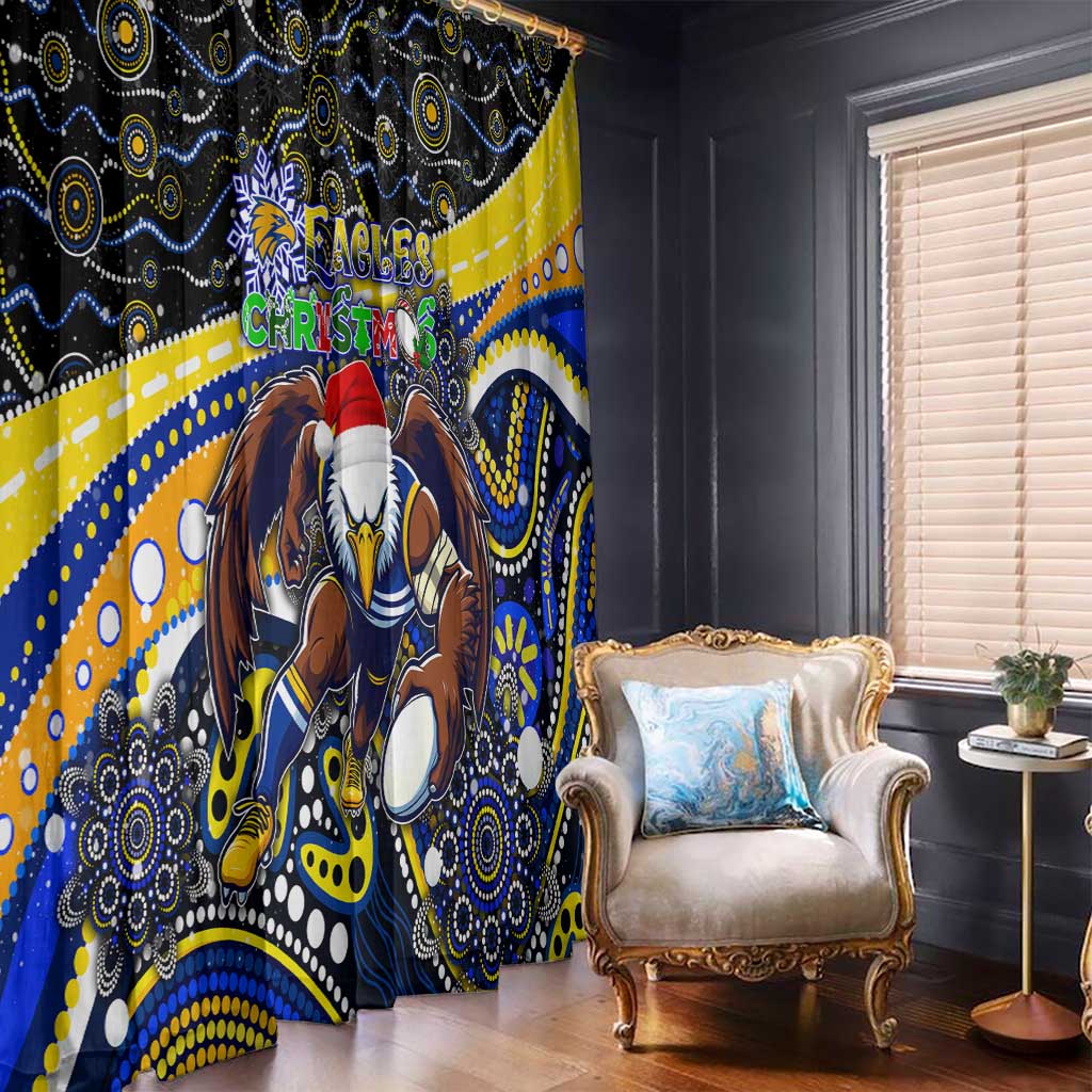 Merry Christmas AFL Eagles Window Curtain Aboriginal Santa Football Mascot