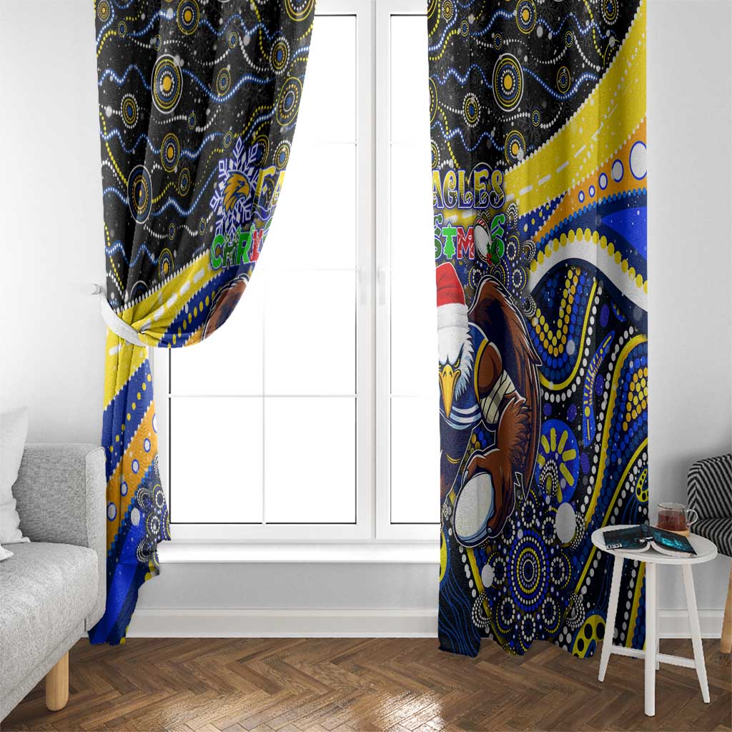 Merry Christmas AFL Eagles Window Curtain Aboriginal Santa Football Mascot