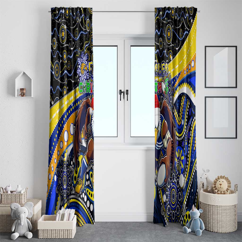 Merry Christmas AFL Eagles Window Curtain Aboriginal Santa Football Mascot